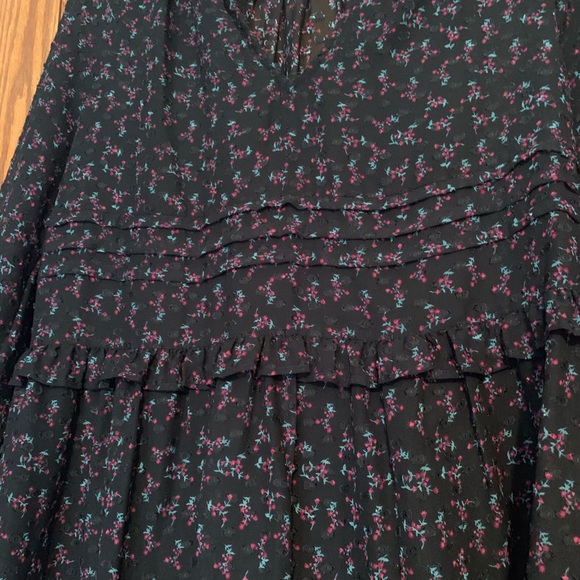 ZARA BLACK FLORAL DRESS - Picture 2 of 5